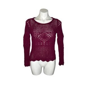 HOLLISTER Women's Knit Pullover Sweater Berry Size Medium